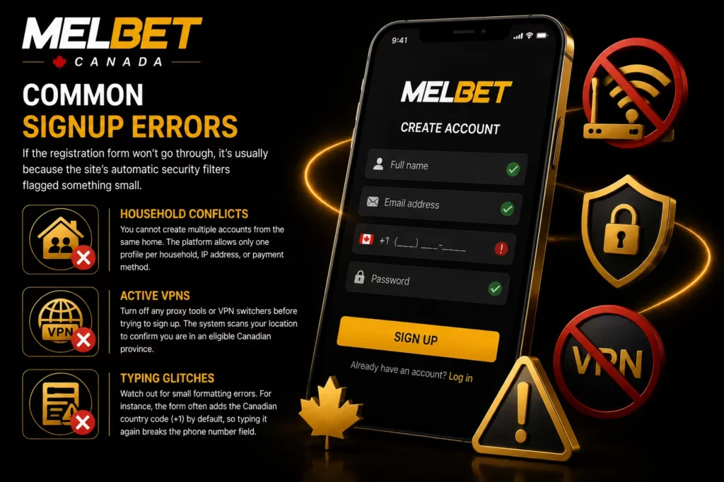 Common Signup Errors